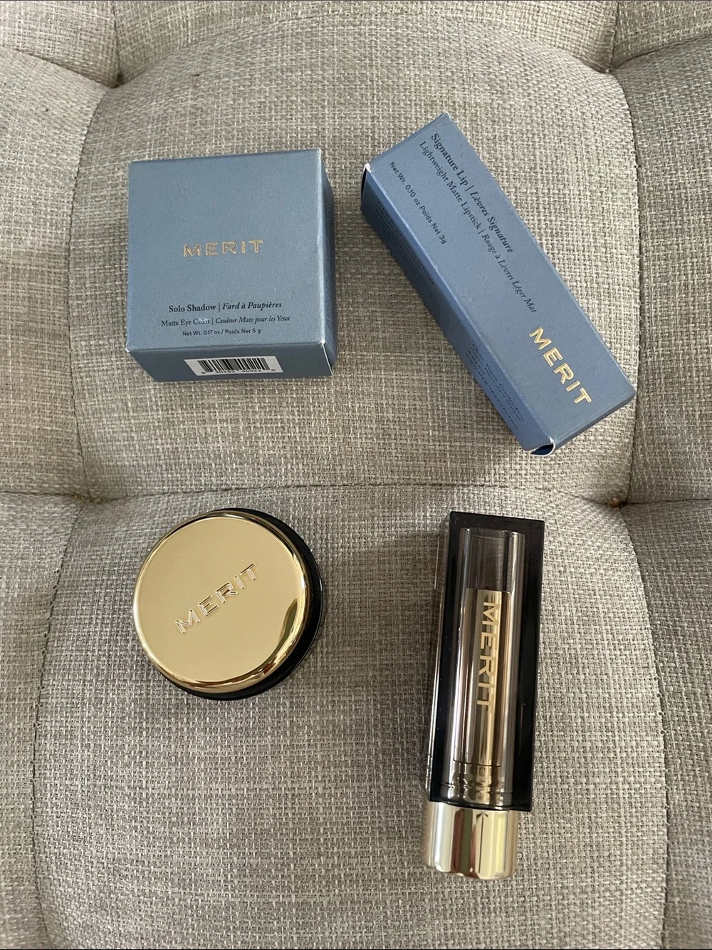MERIT Signature Lipstick in Sunday Sole Shadow in Nelson Bundle of 2